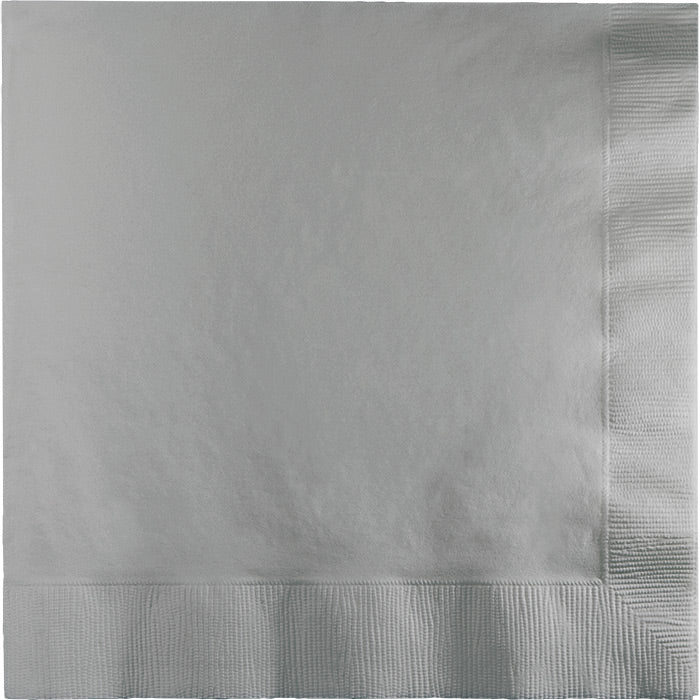 Bulk Shimmering Silver 2 Ply Luncheon Napkins (600 per Case)