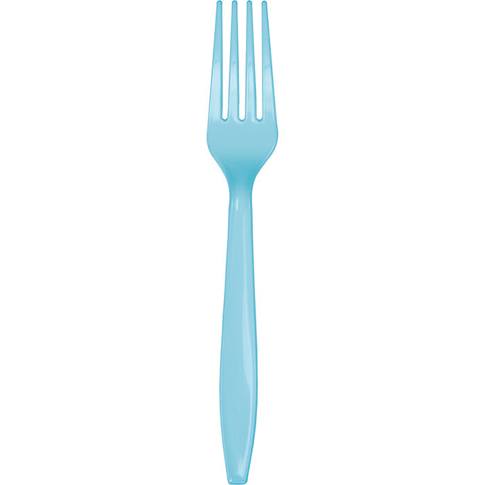 Bulk Pastel Blue Plastic Forks (288 per Case)