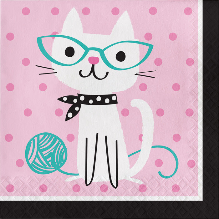 Bulk Purr-fect Cat Party Luncheon Napkins (192 per Case)