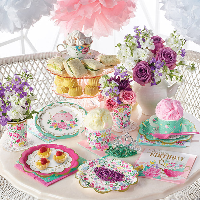 Bulk Floral Tea Party Teacups Luncheon Napkins (192 per Case)