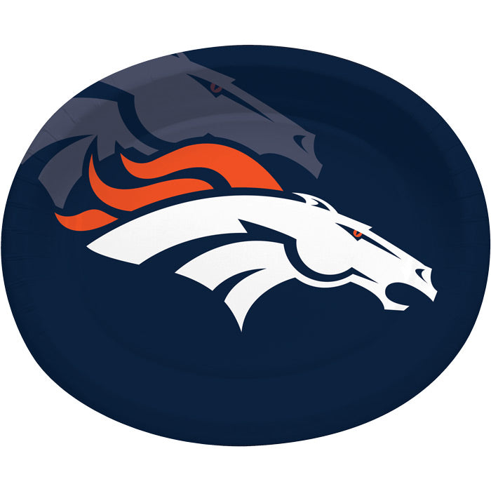 Bulk Denver Broncos Paper Oval Platters (96 per Case)