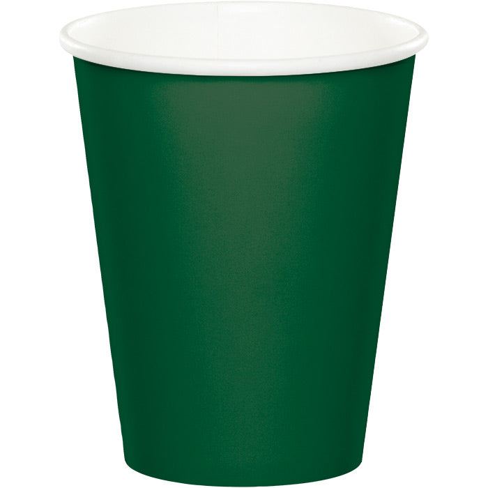 Bulk Hunter Green 9 oz Hot & Cold Paper Cups (240 per Case)