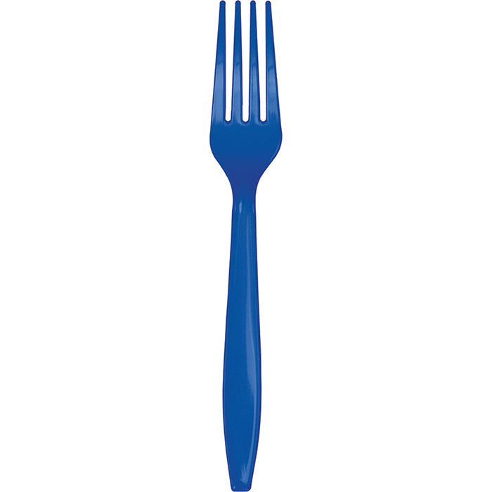 Bulk Cobalt Blue Plastic Forks (600 per Case)