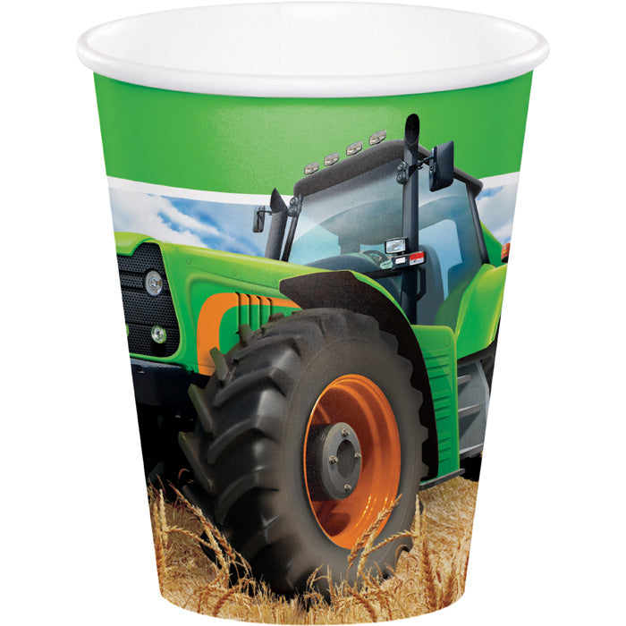 Bulk Tractor Time 9 oz Paper Cups (96 per Case)