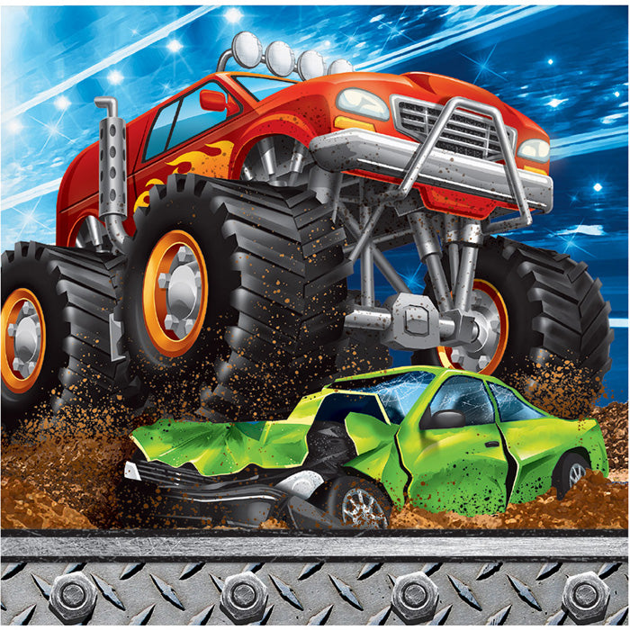 Bulk Monster Truck Beverage Napkins (192 per Case)