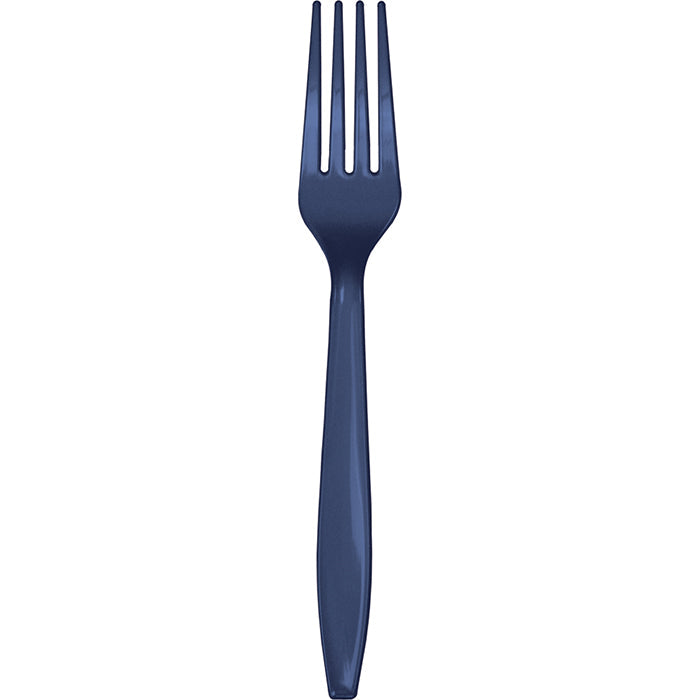 Bulk Navy Plastic Forks (288 per Case)