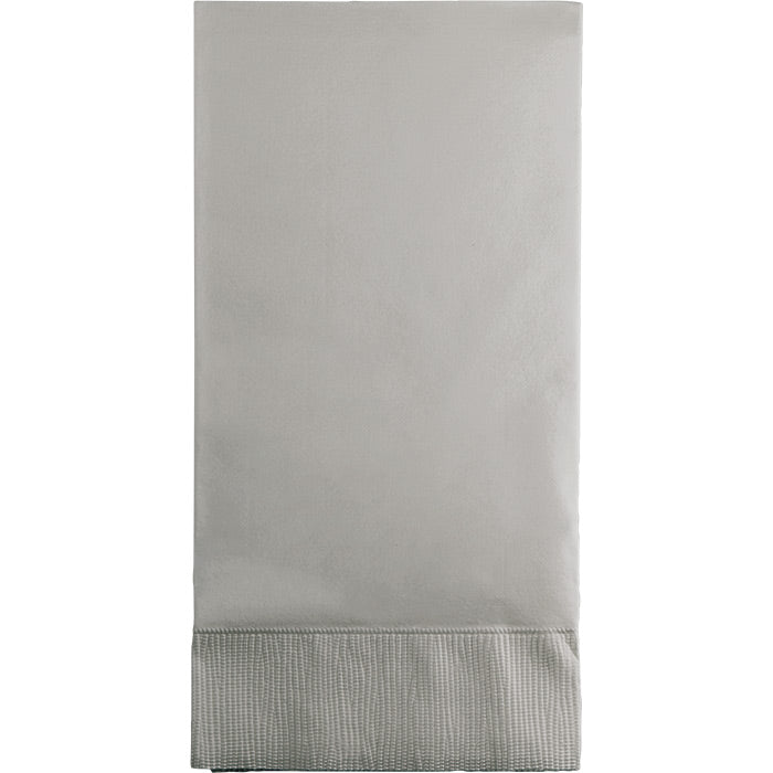 Bulk Shimmering Silver 3 Ply Guest Towels (192 per Case)