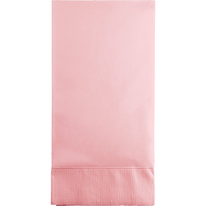 Bulk Classic Pink 3 Ply Guest Towels (192 per Case)