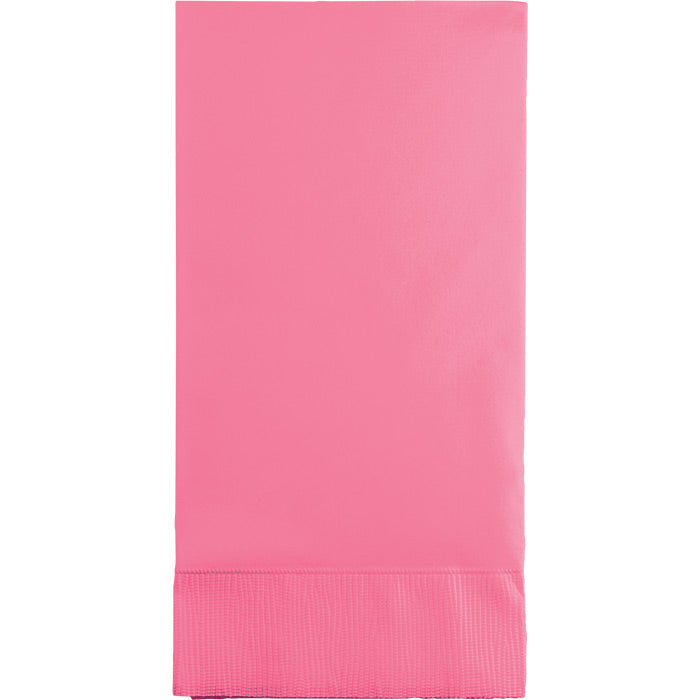 Bulk Candy Pink 3 Ply Guest Towels (192 per Case)