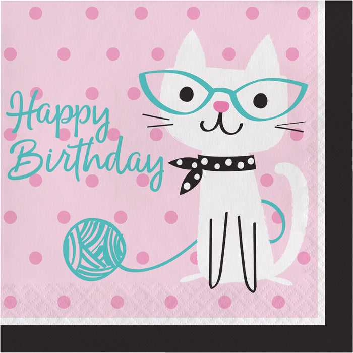 Bulk Purr-fect Cat Party Birthday Luncheon Napkins (192 per Case)