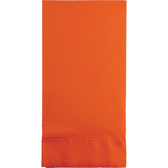 Bulk Sunkissed Orange 3 Ply Guest Towels (192 per Case)