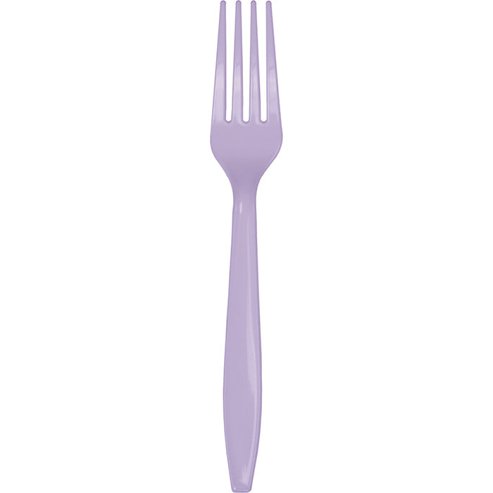 Bulk Luscious Lavender Plastic Forks (288 per Case)