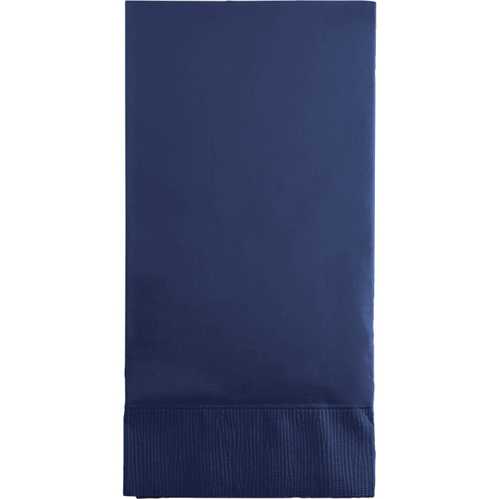 Bulk Navy 3 Ply Guest Towels (192 per Case)