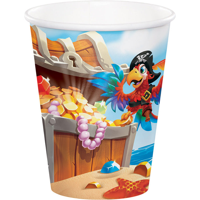 Bulk Treasure Island Pirate Paper Cups (96 per Case)