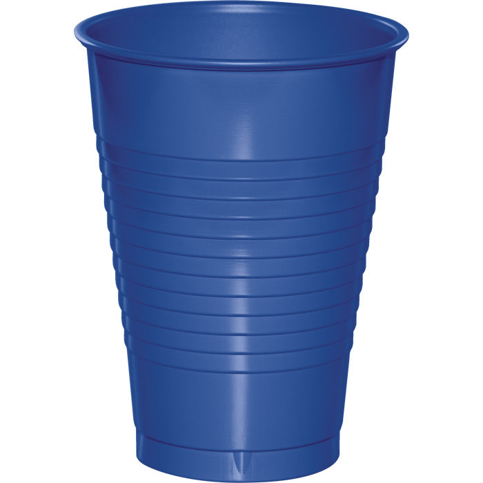 Bulk Cobalt Blue 12 oz Plastic Cups (240 per Case)