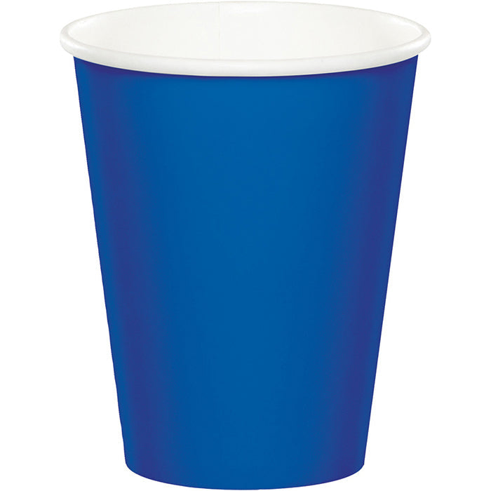 Bulk Cobalt Blue Value Friendly 9 oz Hot & Cold Paper Cups (96 per Case)