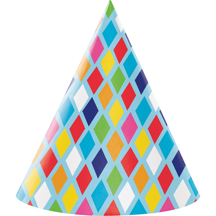 Bulk Bright Birthday Party Hats (48 per Case)