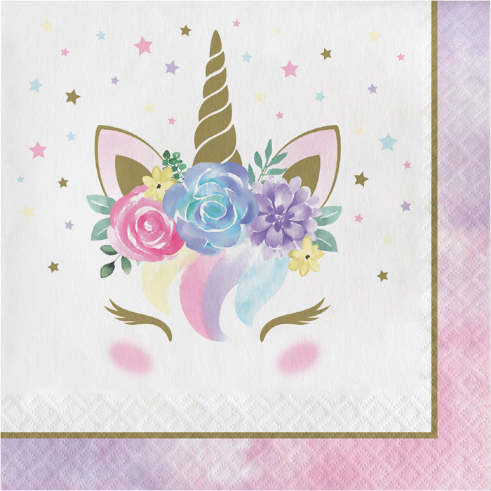 Bulk Unicorn Pastel Baby Shower Luncheon Napkins (192 per Case)