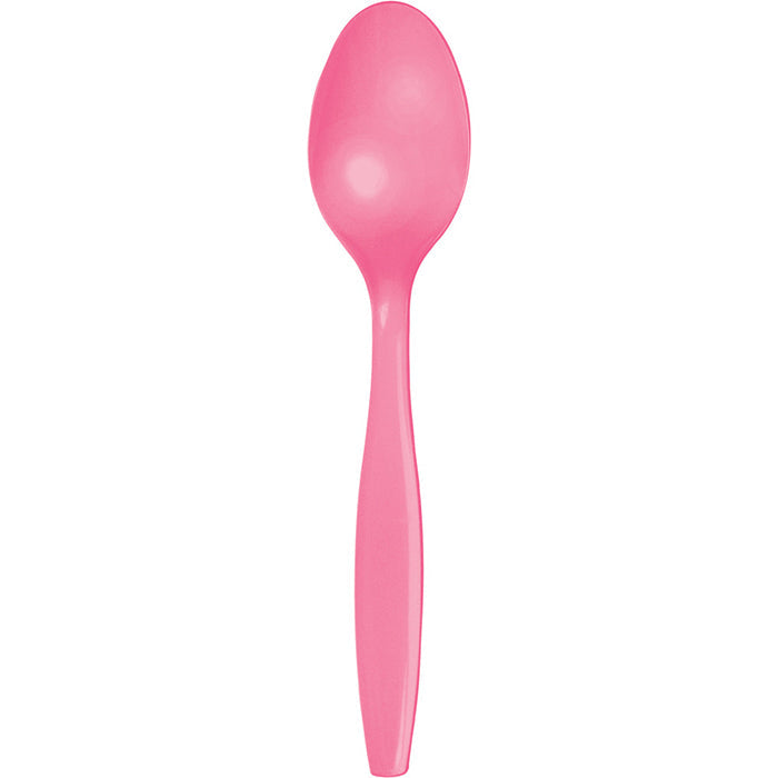 Bulk Candy Pink Plastic Spoons (288 per Case)