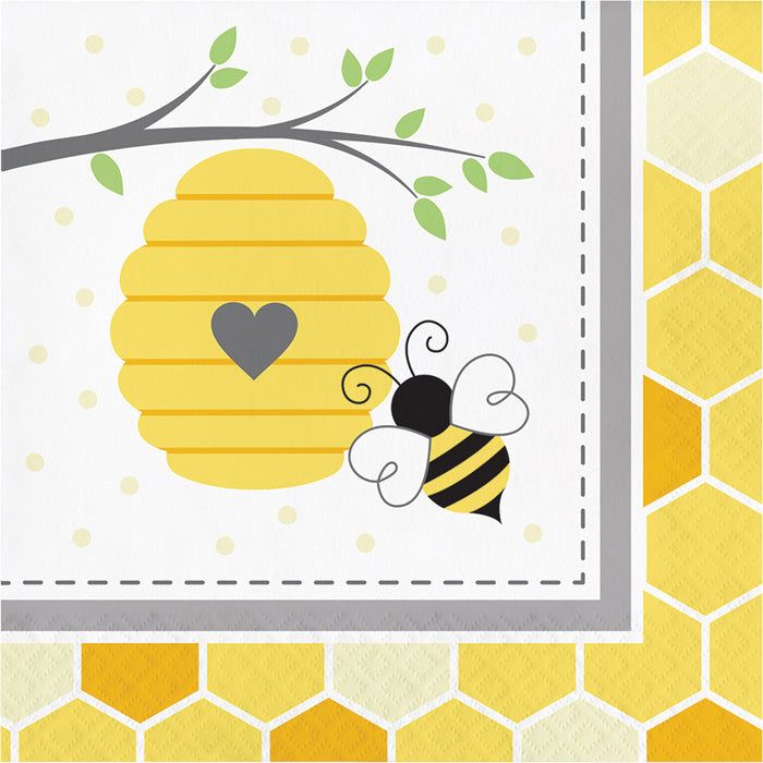 Bulk Bumblebee Baby Shower Luncheon Napkins (192 per Case)