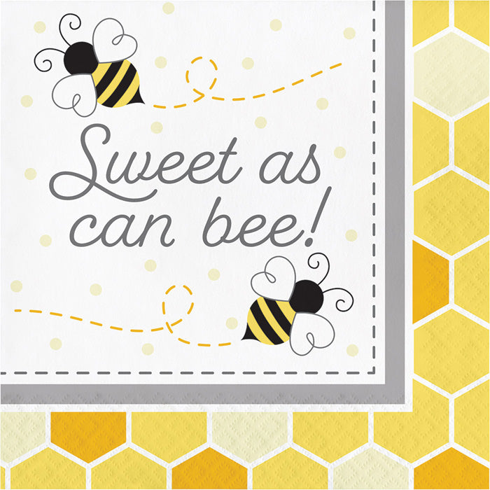 Bulk Bumblebee Baby Shower Sweet As Can Be Luncheon Napkins (192 per Case)