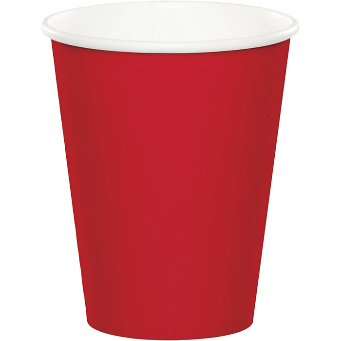 Bulk Classic Red Value Friendly 9 oz Hot & Cold Paper Cups (96 per Case)