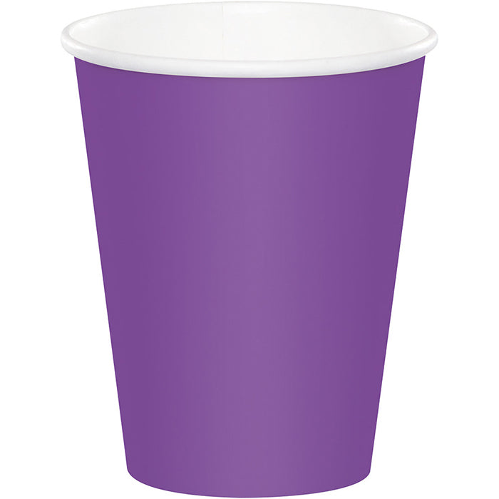 Bulk Amethyst Purple 9 oz Hot & Cold Paper Cups (240 per Case)