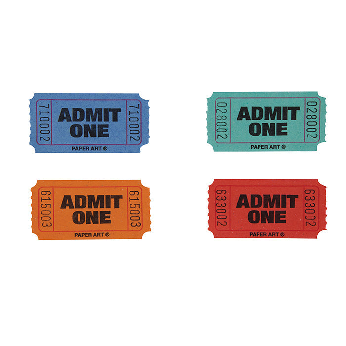 Bulk Admission Tickets 2,000 Tickets/Roll (4 Rolls per Case)