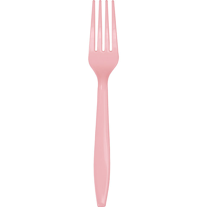 Bulk Classic Pink Bulk Plastic Forks (600 per Case)