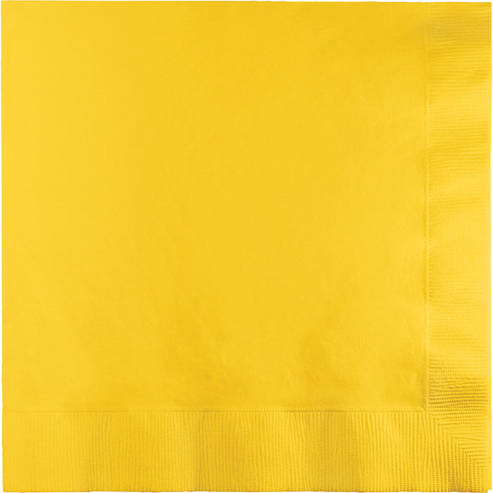 Bulk School Bus Yellow Luncheon Napkins 3 ply (500 per Case)