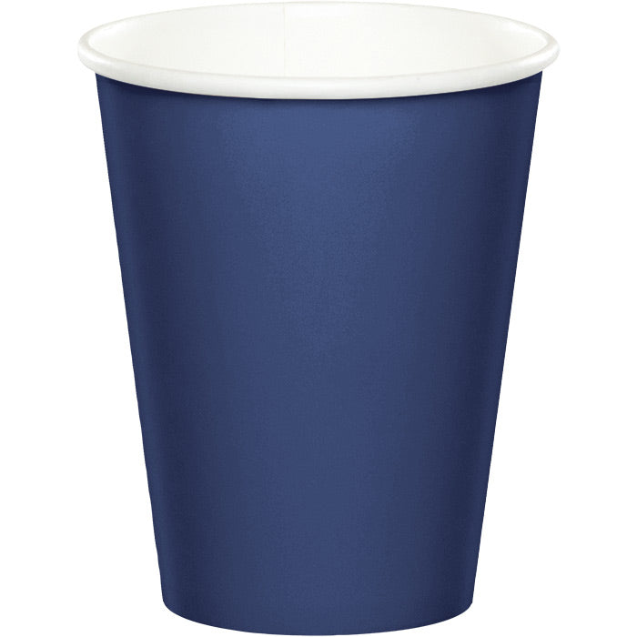 Bulk Navy 9 oz Hot & Cold Paper Cups (240 per Case)