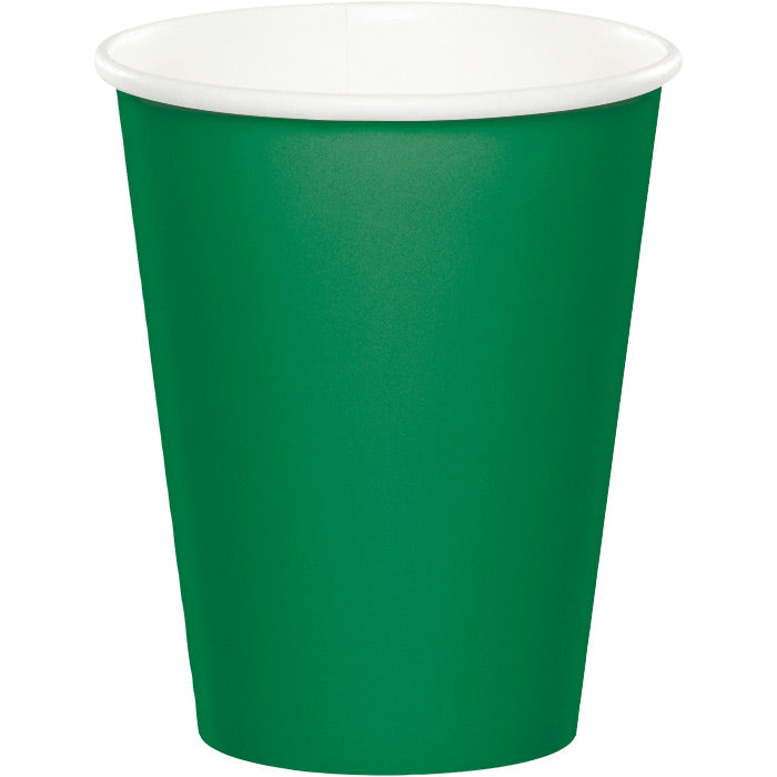 Bulk Emerald Green 9 oz Hot & Cold Paper Cups (240 per Case)