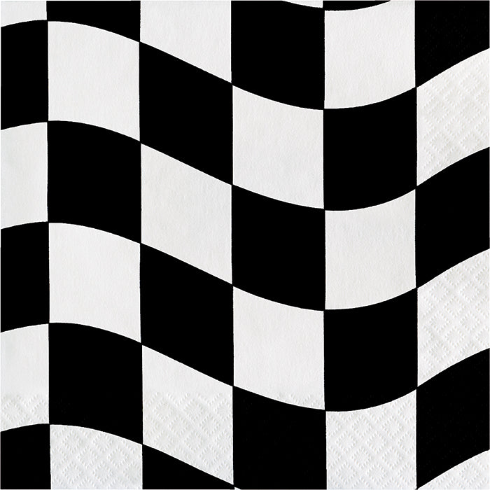 Bulk Black and White Check Luncheon Napkins (216 per Case)