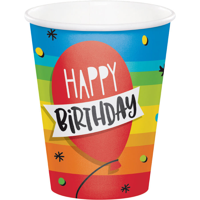 Bulk Rainbow Cake 9 oz Paper Cups (96 per Case)