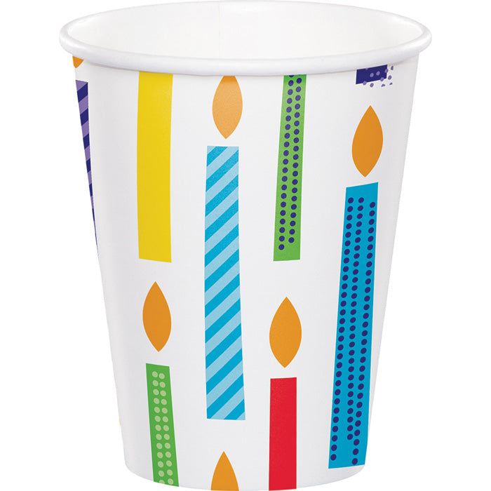 Bulk Bright Birthday Paper Cups (96 per Case)