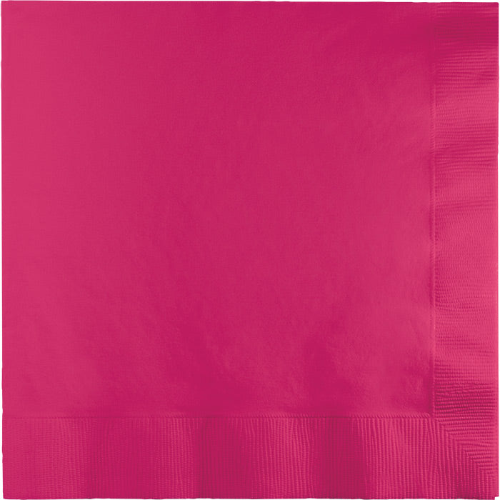 Bulk Hot Magenta 2 Ply Luncheon Napkins (600 per Case)