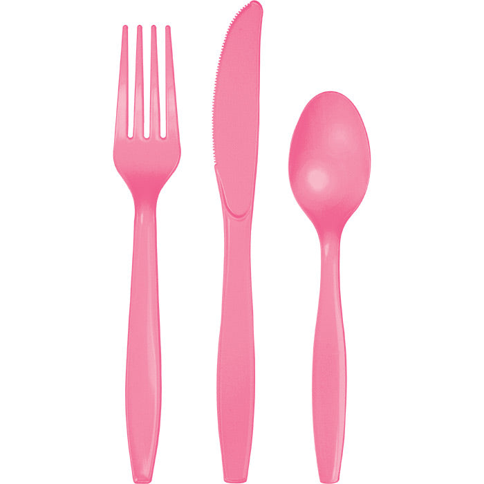 Bulk Candy Pink Assorted Plastic Cutlery (288 per Case)