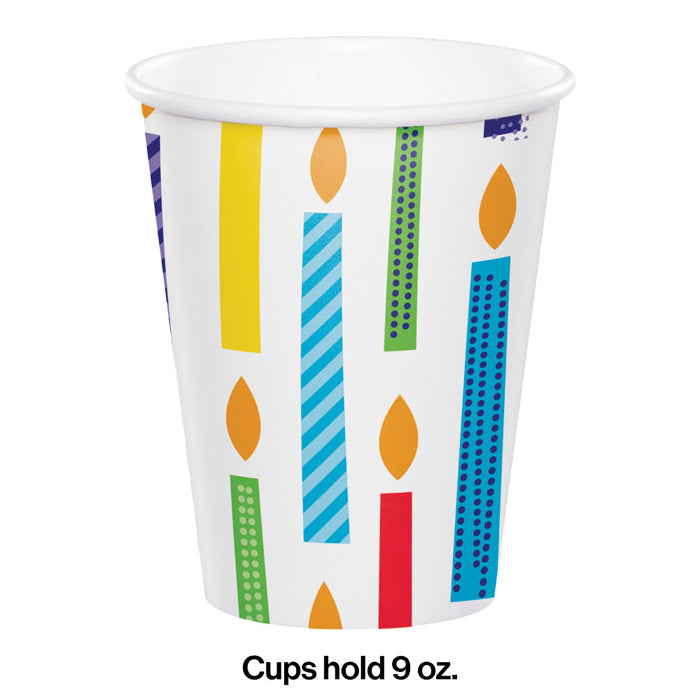 Bulk Bright Birthday Paper Cups (96 per Case)