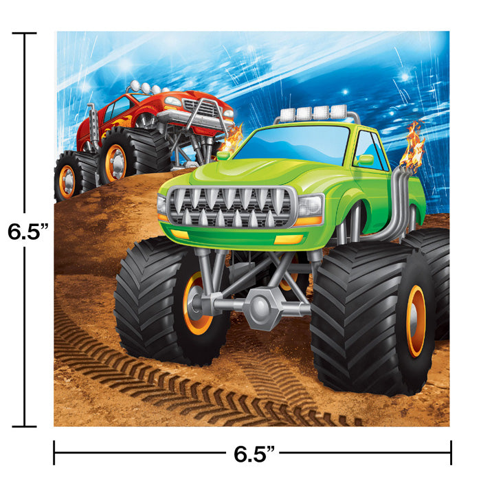 Bulk Monster Truck Luncheon Napkins (192 per Case)