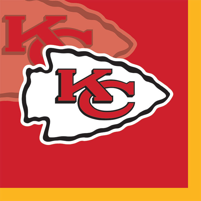 Bulk Kansas City Chiefs Beverage Napkins (192 per Case)