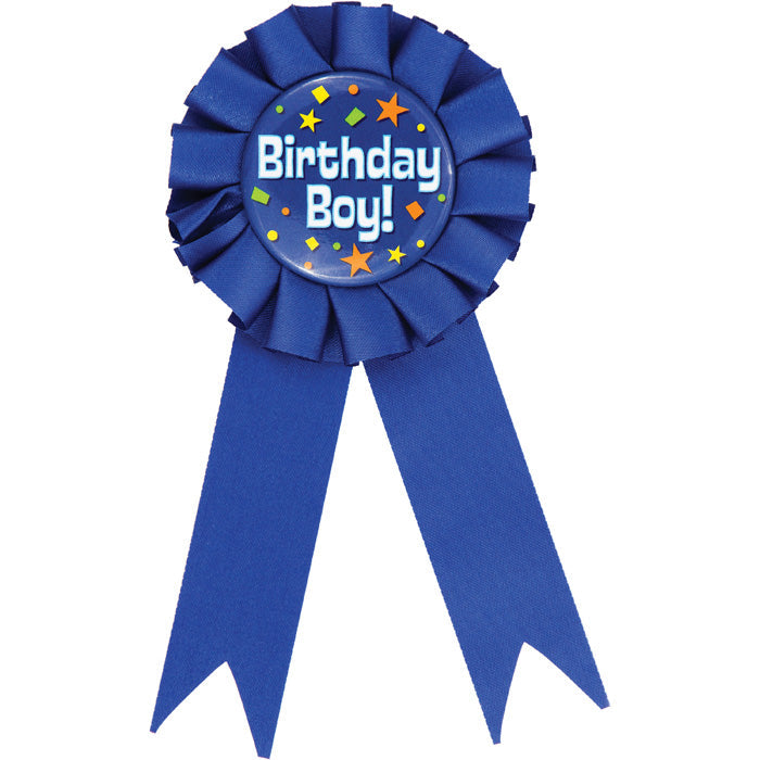 Bulk Birthday Boy Award Ribbons (12 per Case)