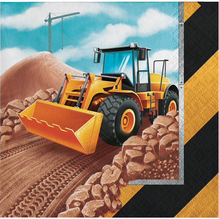 Bulk Big Dig Construction Beverage Napkins (192 per Case)