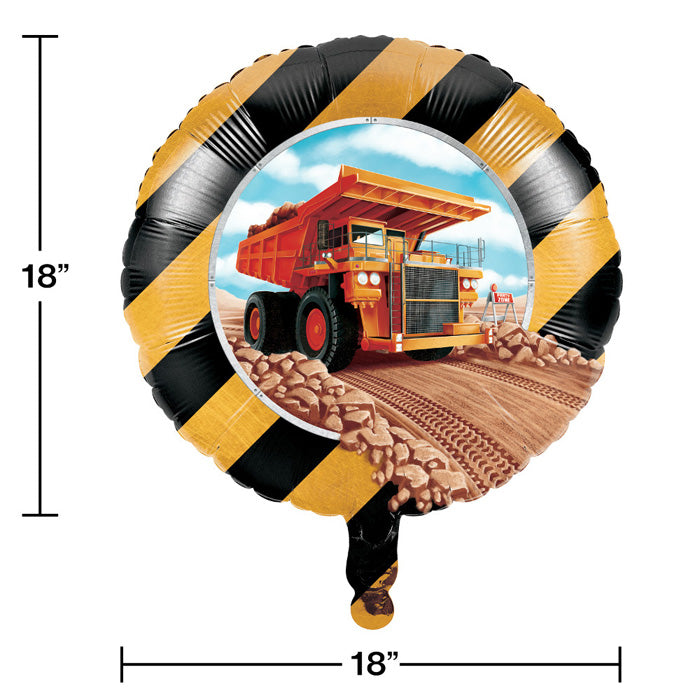 Bulk Big Dig Construction Mylar Balloons (10 per Case)