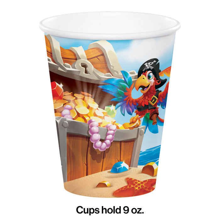 Bulk Treasure Island Pirate Paper Cups (96 per Case)