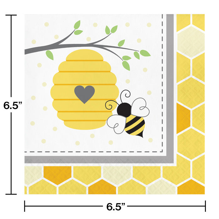 Bulk Bumblebee Baby Shower Luncheon Napkins (192 per Case)