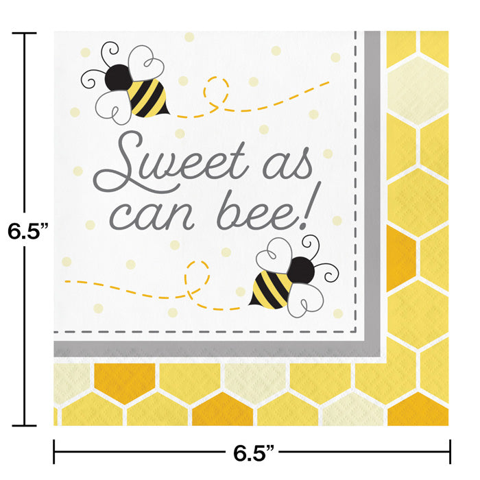 Bulk Bumblebee Baby Shower Sweet As Can Be Luncheon Napkins (192 per Case)