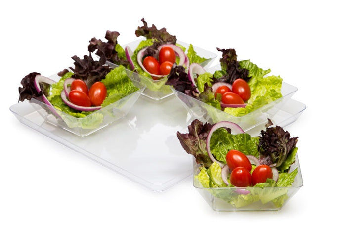 Bulk Clear TrendWare Square Tray (6 per Case)