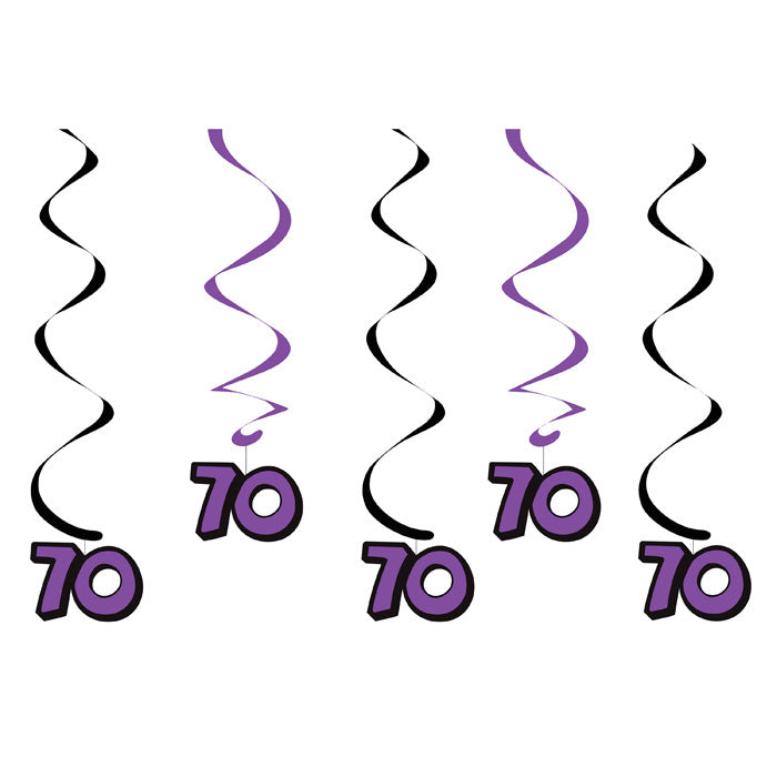 Bulk 70th Birthday Dizzy Danglers (30 per Case)