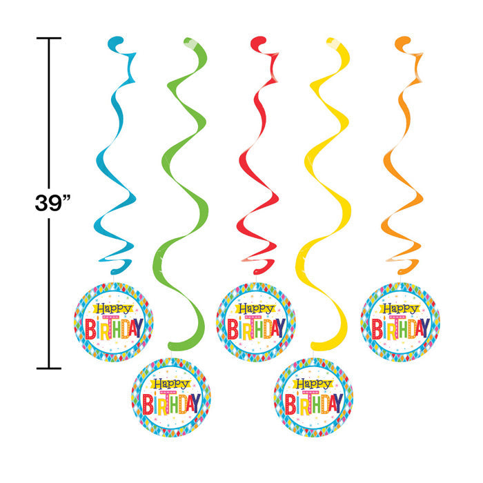 Bulk Bright Birthday Dizzy Danglers (30 per Case)