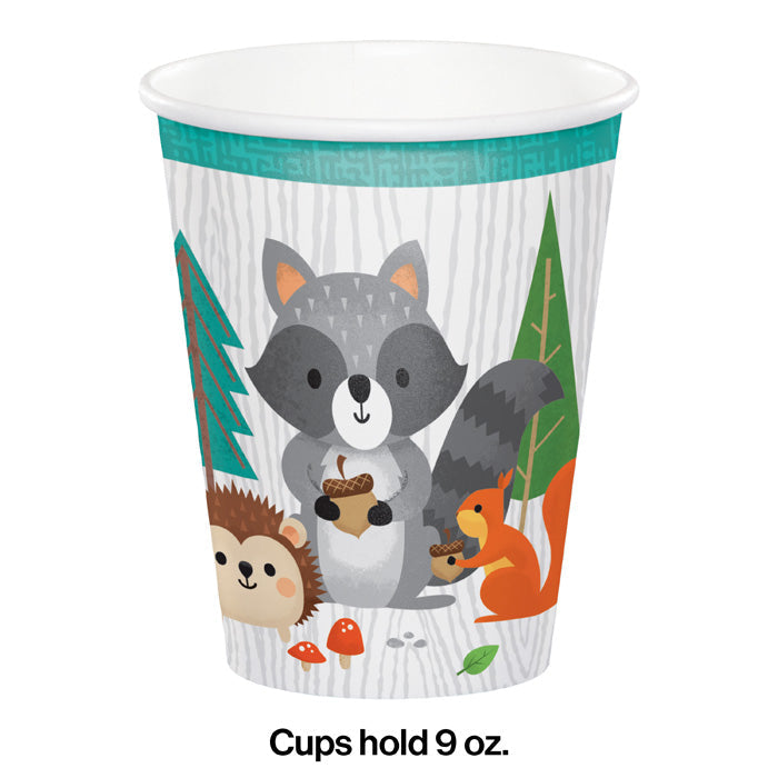Bulk Wild One Woodland 9 oz Paper Cups (96 per Case)